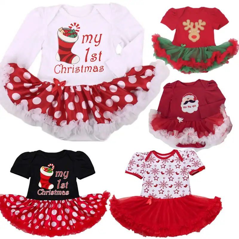 new christmas rompers jumpsuit kid girls summer outfits santa