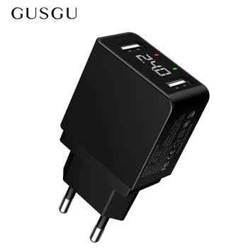 GUSGU USB Charger Dual USB LED Display Mobile Phone Chargers 2 Port Plgu for iPhone Samsung Xiaomi Wall Travel EU Smart Desktop
GUSGU USB Charger Dual USB LED Display Mobile Phone Chargers 2 Port Plgu for iPhone Samsung Xiaomi Wall Travel EU Smart Desktop