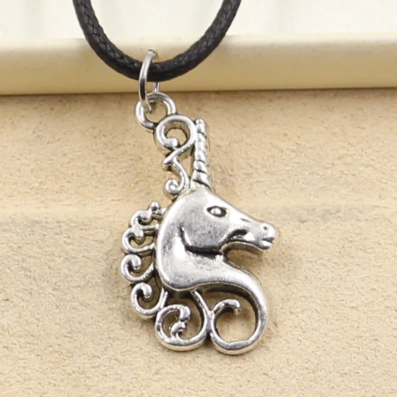 New Durable Black Faux Leather horse unicorn head Pendant Cord Choker Charm DIY Retro Boho Tibetan Silver Necklace Jewelry
New Durable Black Faux Leather horse unicorn head Pendant Cord Choker Charm DIY Retro Boho Tibetan Silver Necklace Jewelry