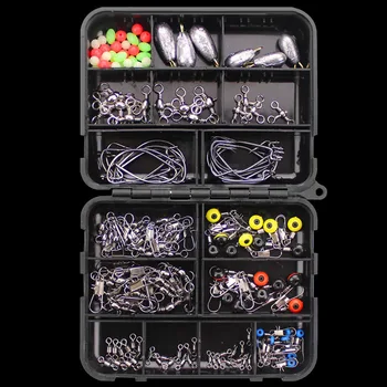 WALK FISH 160PCS/Box Fishing Accessories Hooks Swivels Lead Fishing Sinker With Ring Carp Fish Tackle Boxes
WALK FISH 160PCS/Box Fishing Accessories Hooks Swivels Lead Fishing Sinker With Ring Carp Fish Tackle Boxes