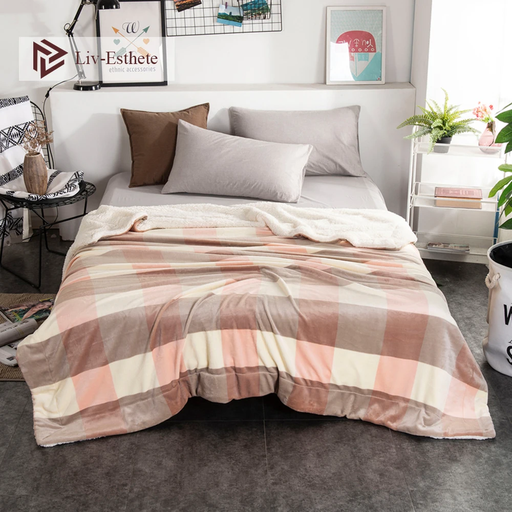 Liv-Esthete Fashion Thick Sherpa Throw Grid Blanket Weighted Fleece Blanket Queen King Adult Summer For Bed Or Couch 1PCS
Liv-Esthete Fashion Thick Sherpa Throw Grid Blanket Weighted Fleece Blanket Queen King Adult Summer For Bed Or Couch 1PCS