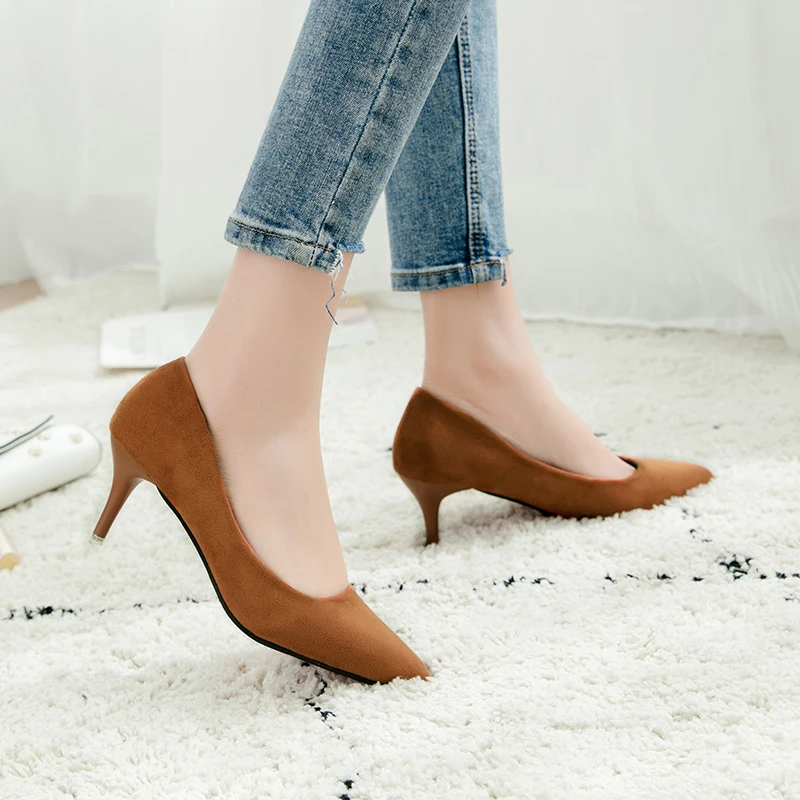 Plus Size 34-42 Woman High Heels Shoes Pointed Toe Pumps Faux Suede Women Dress Shoes Thin Heeled Boat Shoes zapatos mujer 61h18
Plus Size 34-42 Woman High Heels Shoes Pointed Toe Pumps Faux Suede Women Dress Shoes Thin Heeled Boat Shoes zapatos mujer 61h18