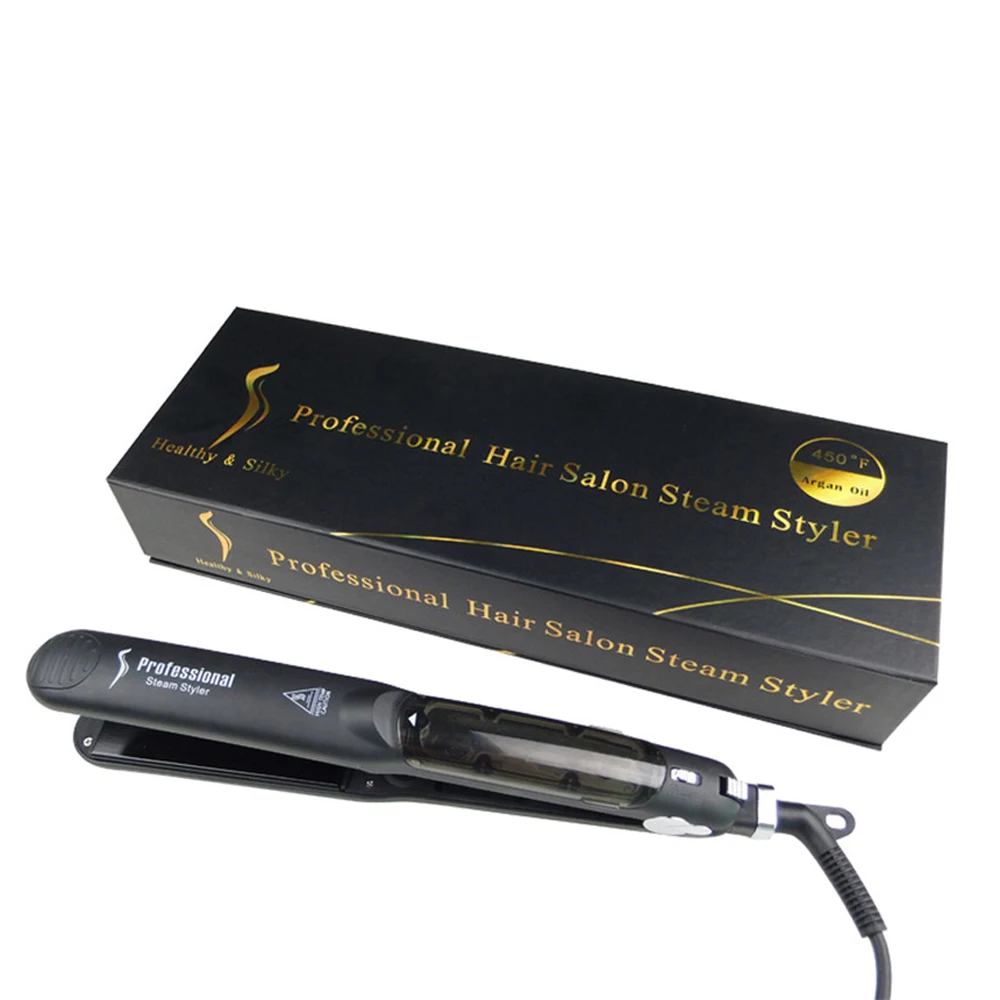 Flat Iron Straightening Irons Steam Function Tourmaline Ceramic Vapor Professional Hair Straightener with Argan Oil Infusion
Flat Iron Straightening Irons Steam Function Tourmaline Ceramic Vapor Professional Hair Straightener with Argan Oil Infusion