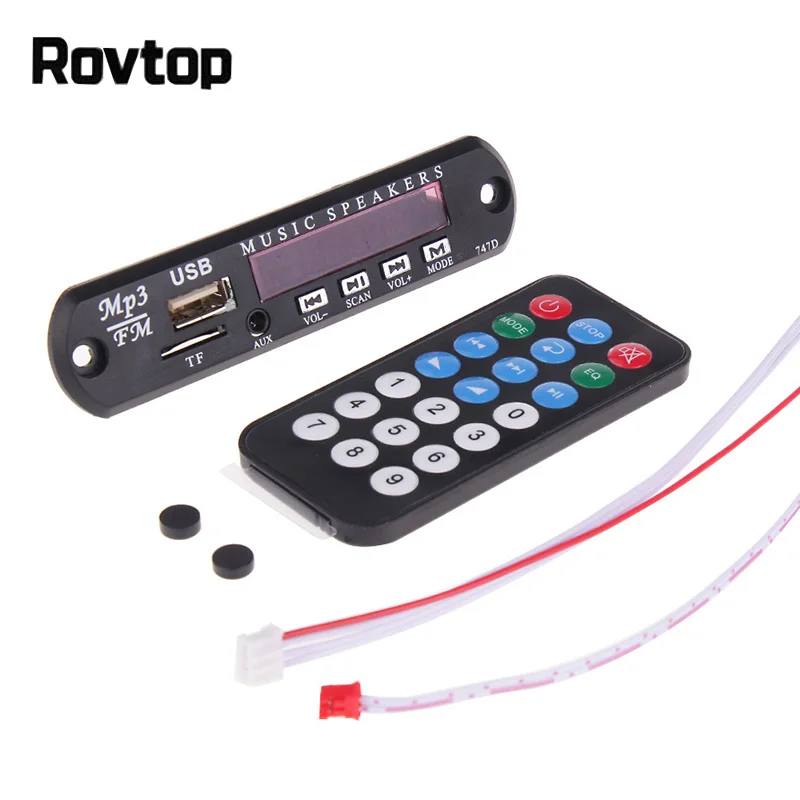 Rovtop Bluetooth MP3 Player Decoder Board FM Radio TF USB 3.5mm AUX Module Receiver Car kit Audio for IPhone 8 XS Xiaomi
Rovtop Bluetooth MP3 Player Decoder Board FM Radio TF USB 3.5mm AUX Module Receiver Car kit Audio for IPhone 8 XS Xiaomi