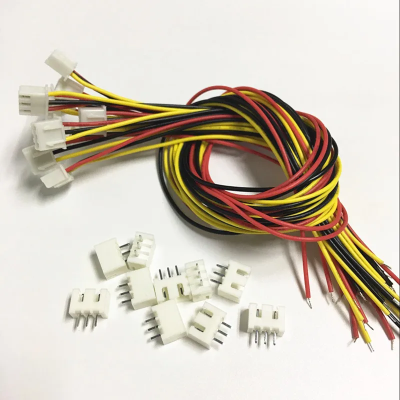 10Sets Mini Micro 3 Pin JST XH Connector Plug 2.54mm With 26AWG Wires Cables Dupont Terminals Adapter 10cm/20cm/30cm
10Sets Mini Micro 3 Pin JST XH Connector Plug 2.54mm With 26AWG Wires Cables Dupont Terminals Adapter 10cm/20cm/30cm