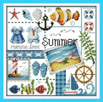 Joy sunday cartoon style Summer counted cross stitch charts designs embroidery kits for 14ct and 11ct
Joy sunday cartoon style Summer counted cross stitch charts designs embroidery kits for 14ct and 11ct