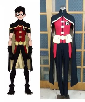 Men's Young Justice Robin Cosplay Costume Whole Outfit Halloween Cosplay Costume with mask and gloves
Men's Young Justice Robin Cosplay Costume Whole Outfit Halloween Cosplay Costume with mask and gloves