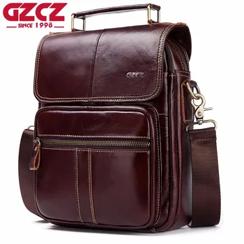 GZCZ High Quality Brand Leather Men Bag Casual Business Leather Mens Messenger Bag Vintage Men's Crossbody Bag bolsas male
GZCZ High Quality Brand Leather Men Bag Casual Business Leather Mens Messenger Bag Vintage Men's Crossbody Bag bolsas male