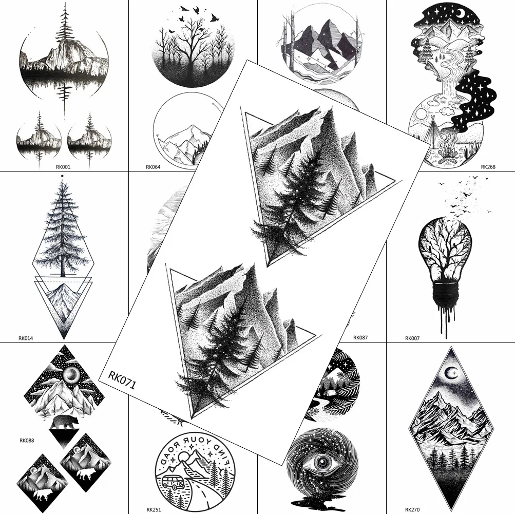 Geometric Forest Mountain Temporary Tattoos Realistic Sticker For Men Fake Waterproof Moon Star Tattoo Body Art Arm Tatoos Paper
Geometric Forest Mountain Temporary Tattoos Realistic Sticker For Men Fake Waterproof Moon Star Tattoo Body Art Arm Tatoos Paper