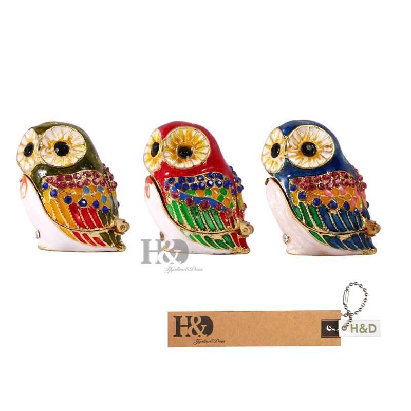 H&D 3pcs/set Hand-Painted Owl Figurine Jewelry Trinket Box Ring Holder Jewelry Storage Organizer Wedding Favors Home Decor
H&D 3pcs/set Hand-Painted Owl Figurine Jewelry Trinket Box Ring Holder Jewelry Storage Organizer Wedding Favors Home Decor