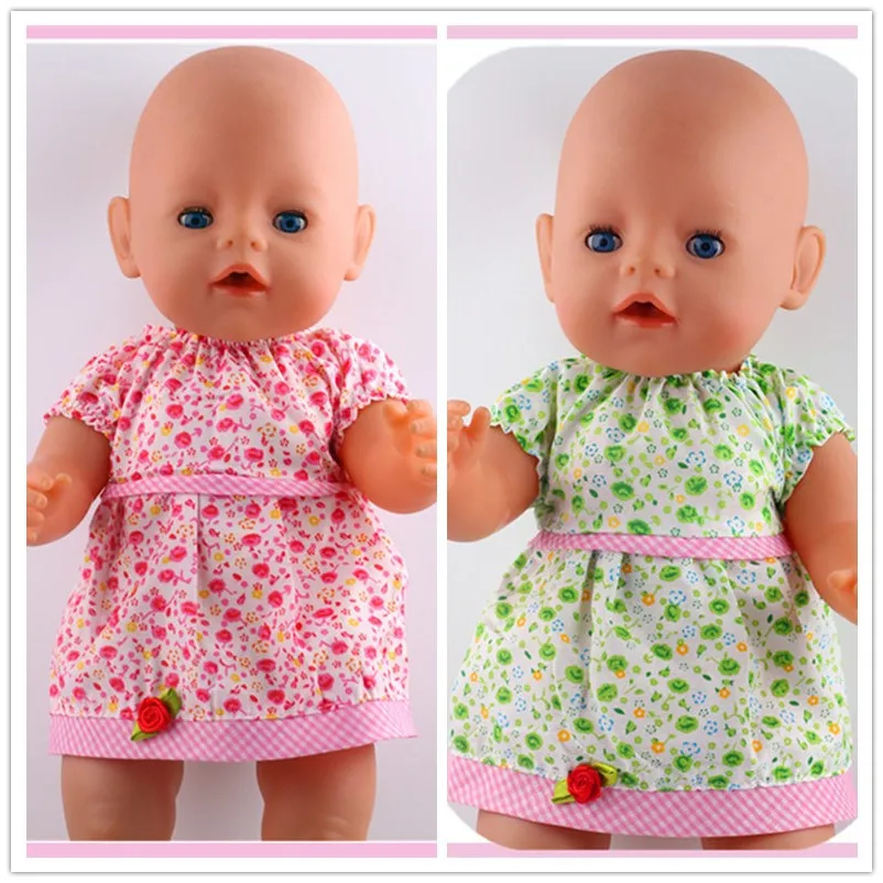 

2color choose leisure dress doll clothes Wear fit 43cm Baby Born zapf, Children best Birthday Gift(only sell clothes)