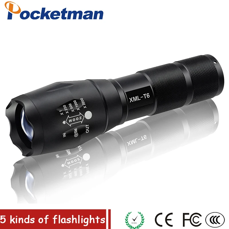Portable Handy Powerful LED Flashlight XM-L Torch Zoomable linternas Flash Light Pocket LED Lamp For Hunting Black
Portable Handy Powerful LED Flashlight XM-L Torch Zoomable linternas Flash Light Pocket LED Lamp For Hunting Black