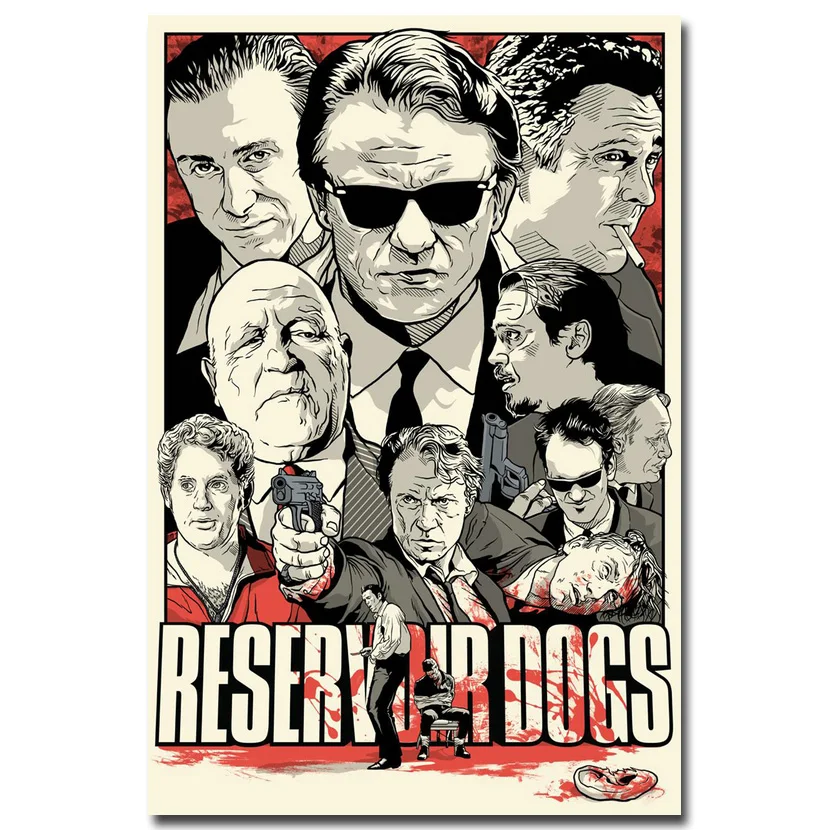 NICOLESHENTING Pulp Fiction Reservoir Dogs Vintage Poster Movie Art Silk Print Wall Pictures Living Room Decoration Home Decor
NICOLESHENTING Pulp Fiction Reservoir Dogs Vintage Poster Movie Art Silk Print Wall Pictures Living Room Decoration Home Decor