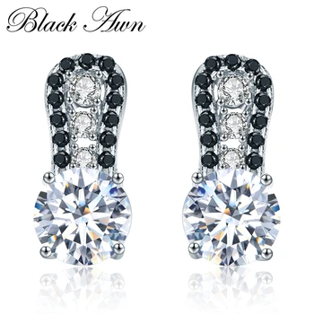 Black Awn 2020 New Vintage 925 Sterling Silver Jewelry Natural Black Spinel Wedding Stud Earrings for Women Fine Jewelry T043
Black Awn 2020 New Vintage 925 Sterling Silver Jewelry Natural Black Spinel Wedding Stud Earrings for Women Fine Jewelry T043