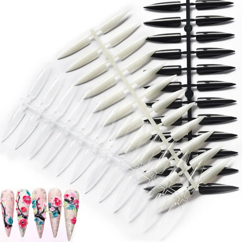 120tips/set False Nail Art Half Cover Tips for Polish Gel Color Display Card Manicure Tools Sharp End Stiletto Long False Nails
120tips/set False Nail Art Half Cover Tips for Polish Gel Color Display Card Manicure Tools Sharp End Stiletto Long False Nails