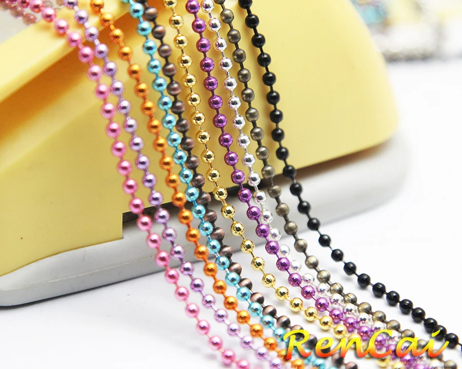 20pcs 24inch Ball Beads Chain Necklace With Connector Clasp-Ball Chain 6 Color DIY Making Jewelry Necklace Bracelet Accessories
20pcs 24inch Ball Beads Chain Necklace With Connector Clasp-Ball Chain 6 Color DIY Making Jewelry Necklace Bracelet Accessories