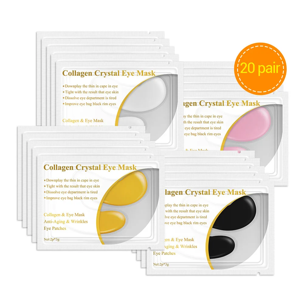 

40PCS=20Pair LANBENA 24K Gold Collagen Serum Eye Mask Eye Patches Dark Circle Puffiness Eye Bag Anti-Aging Wrinkle Skin Care