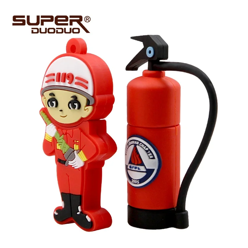 USB flash drive cartoon fire extinguisher pen drive 4GB 8GB 16GB 32GB 64G New Design fireman memory stick creative gift pendrive
USB flash drive cartoon fire extinguisher pen drive 4GB 8GB 16GB 32GB 64G New Design fireman memory stick creative gift pendrive