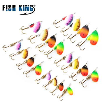 FISH KING Spoon Spinner Fishing hook 4PC Bass Metal Hard Lure With Treble Hooks For Carp Fishing Accessories Isca Artificial
FISH KING Spoon Spinner Fishing hook 4PC Bass Metal Hard Lure With Treble Hooks For Carp Fishing Accessories Isca Artificial