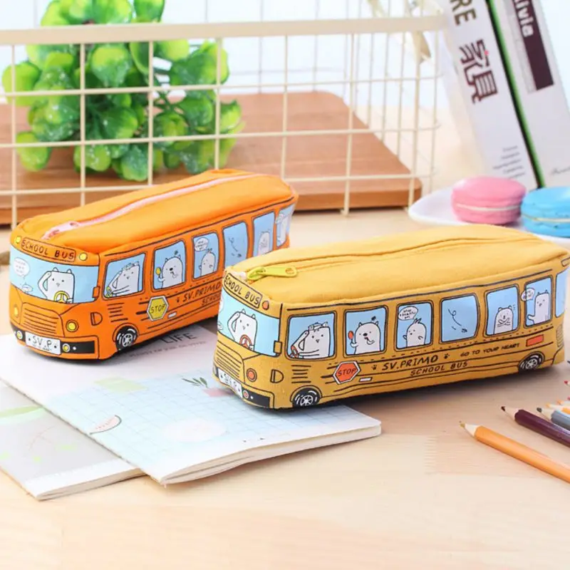 Large Capacity Cute Cartoon School Bus Pencil Casecanvas Car Home Office Pencil Bag
Large Capacity Cute Cartoon School Bus Pencil Casecanvas Car Home Office Pencil Bag
