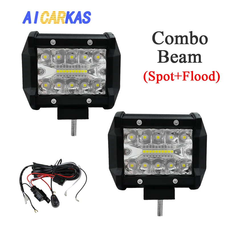 AICARKAS 2PCS 4 Inch LED Work Light Bar 60W Spotlight Floodlight Combo Beam LED Bar Triple Rows Off-road Truck Car ATV SUV 4X4
AICARKAS 2PCS 4 Inch LED Work Light Bar 60W Spotlight Floodlight Combo Beam LED Bar Triple Rows Off-road Truck Car ATV SUV 4X4