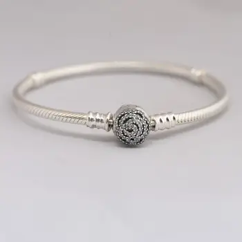 Authentic 925 Silver Snake bone chain Bracelets for Women Beauty & The Beast Bangle Rose Clasp fit Lady Beads Charms pendants
Authentic 925 Silver Snake bone chain Bracelets for Women Beauty & The Beast Bangle Rose Clasp fit Lady Beads Charms pendants