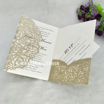 Luxury Pocket Invitations Cards for Wedding Birthday Marriage Graduation Laser Cut Invites with RSVP Card
Luxury Pocket Invitations Cards for Wedding Birthday Marriage Graduation Laser Cut Invites with RSVP Card