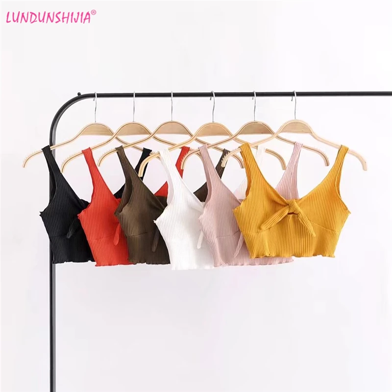 LUNDUNSHIJIA Women Sexy V-neck Bow Top 2018 Summer Girl Casual Beach Party Stretch Slim Fitted Tank Tops 6 Colors
LUNDUNSHIJIA Women Sexy V-neck Bow Top 2018 Summer Girl Casual Beach Party Stretch Slim Fitted Tank Tops 6 Colors
