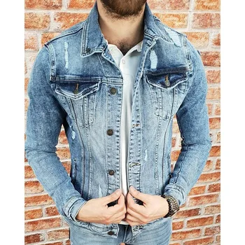 HO 2019 new men hole double dark denim jacket pockets of cultivate one's morality fashion youth jackets 
HO 2019 new men hole double dark denim jacket pockets of cultivate one's morality fashion youth jackets