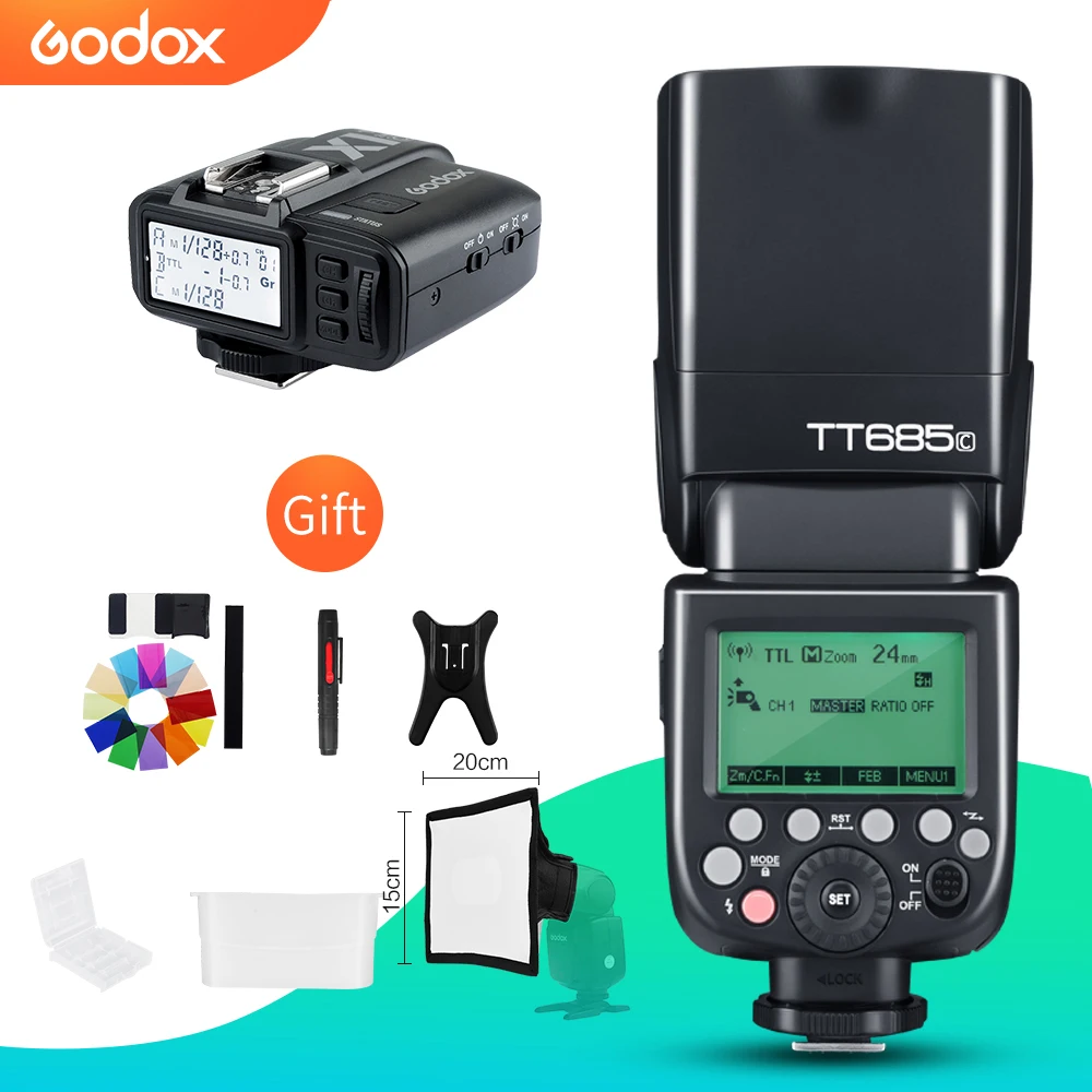 Godox TT685C TT685N TT685S TT685F TT685O 2.4G HSS TTL GN60 Flash Speedlite with X1T Trigger for Canon Nikon Sony Fuji Olympus
Godox TT685C TT685N TT685S TT685F TT685O 2.4G HSS TTL GN60 Flash Speedlite with X1T Trigger for Canon Nikon Sony Fuji Olympus