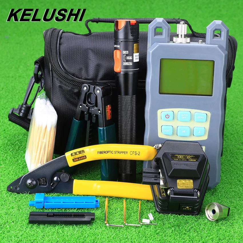 KELUSHI 20pcs Optical Power Meter with FC SC Connector +Fiber Cleaver SKL-6C Fiber Optic Cable Tester 10mW Visual Fault locater
KELUSHI 20pcs Optical Power Meter with FC SC Connector +Fiber Cleaver SKL-6C Fiber Optic Cable Tester 10mW Visual Fault locater