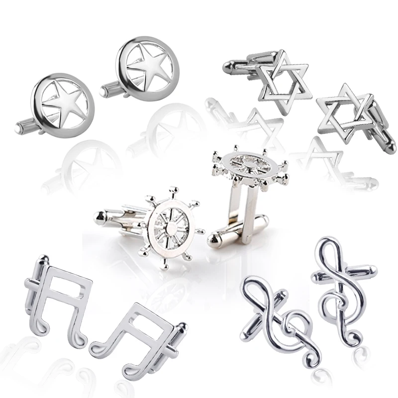 Rudder Helm cufflinks Hollow Musical Notes dollar Cufflink Women Pentagram David star Hexagon Cuff Links Basic Cufflink Button
Rudder Helm cufflinks Hollow Musical Notes dollar Cufflink Women Pentagram David star Hexagon Cuff Links Basic Cufflink Button