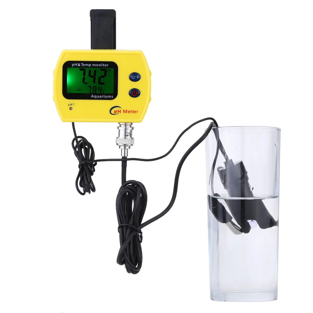 

High Precision pH &TEMP Meter Professional Online pH Meter for Aquarium Portable Acidimeter Fine Drinking Water Quality Analyzer