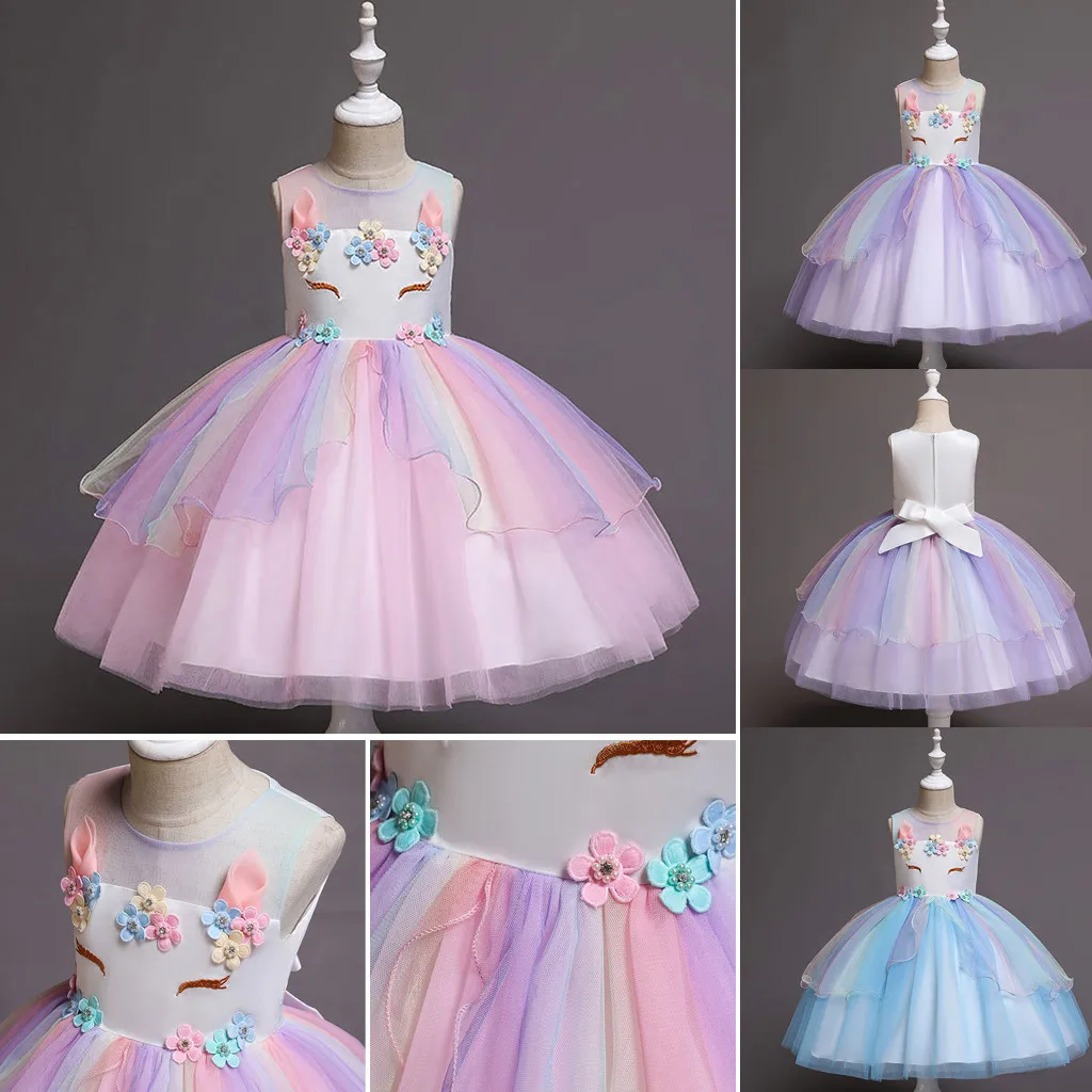 Summer dresses for girls costume unicorn Sleeveless Tulle dress Princess Party Dresses girls clothes vestidos infantis disfraz
Summer dresses for girls costume unicorn Sleeveless Tulle dress Princess Party Dresses girls clothes vestidos infantis disfraz