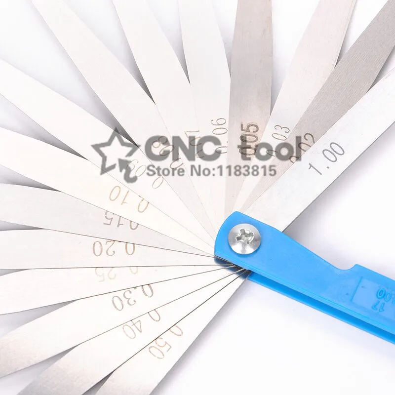 150mm 17 Blade Metric Feeler Gauge 0.02-1.00mm Gap Filler Thickness Measurement Tool
150mm 17 Blade Metric Feeler Gauge 0.02-1.00mm Gap Filler Thickness Measurement Tool
