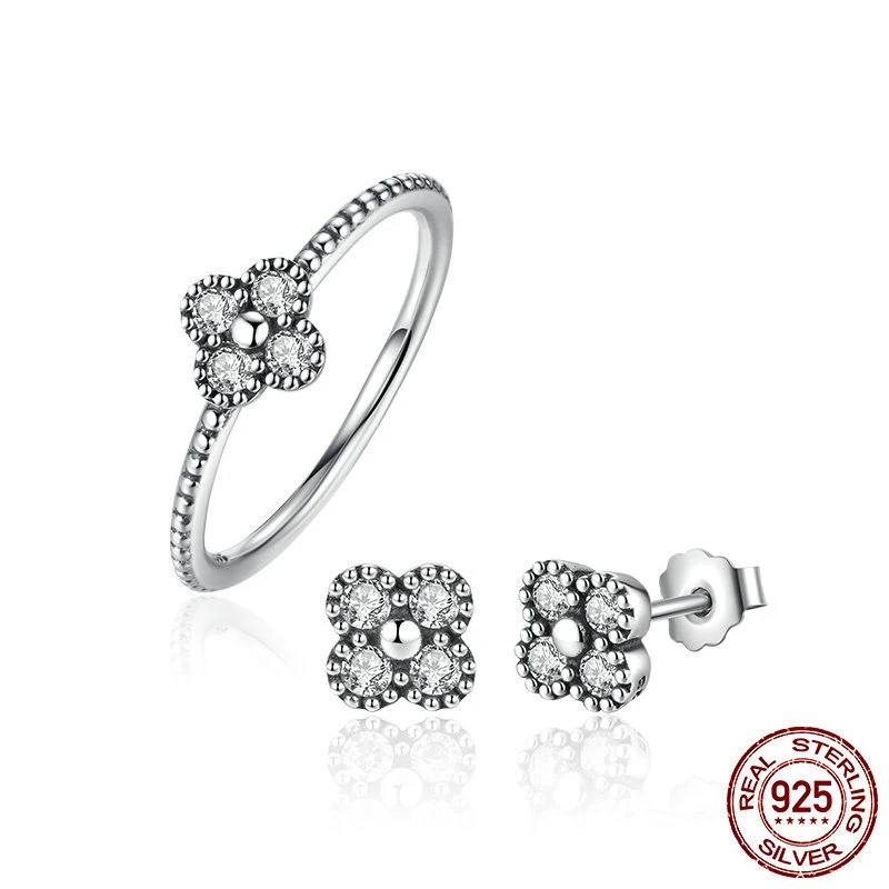 2 Color New Arrival 925 Sterling Silver Clear CZ Ring + earrings set for Women, 925 silver Push women / girls Jewelry set
2 Color New Arrival 925 Sterling Silver Clear CZ Ring + earrings set for Women, 925 silver Push women / girls Jewelry set