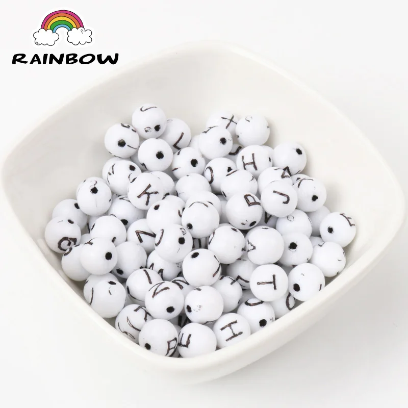 Wholesale White bottom Black Letter Alphabet Circle Acrylic Material Charm DIY Round Shape Spacer Beads Jewelry 8x8mm 100pcs
Wholesale White bottom Black Letter Alphabet Circle Acrylic Material Charm DIY Round Shape Spacer Beads Jewelry 8x8mm 100pcs