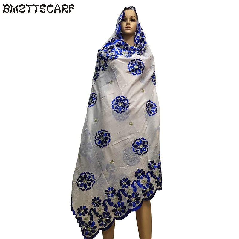 Beautiful African Women Scarfs muslim scarf embroidered flower nice desgin soft cotton scarf for shawls wraps BM619
Beautiful African Women Scarfs muslim scarf embroidered flower nice desgin soft cotton scarf for shawls wraps BM619