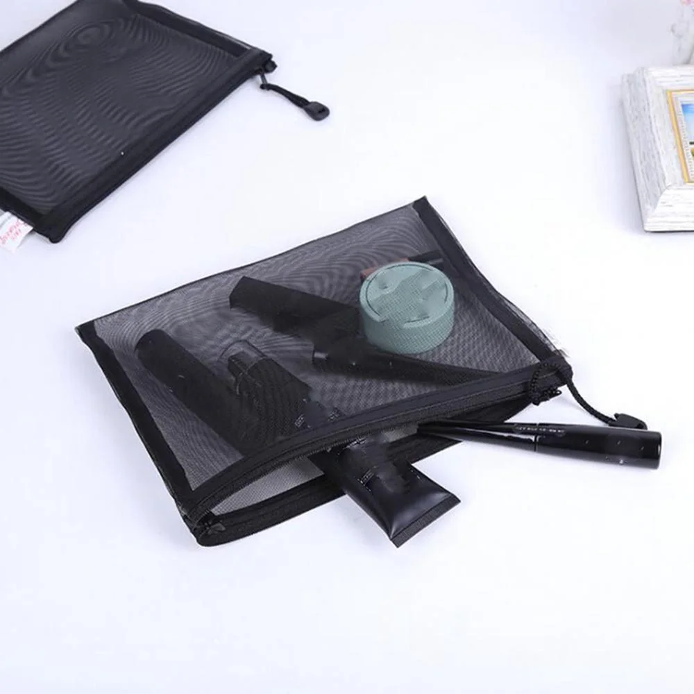 Casual Travel Cosmetic Bag Women Zipper Makeup Case Black gauze Storage Functional Organizer Storage Pouch Toiletry Wash
Casual Travel Cosmetic Bag Women Zipper Makeup Case Black gauze Storage Functional Organizer Storage Pouch Toiletry Wash