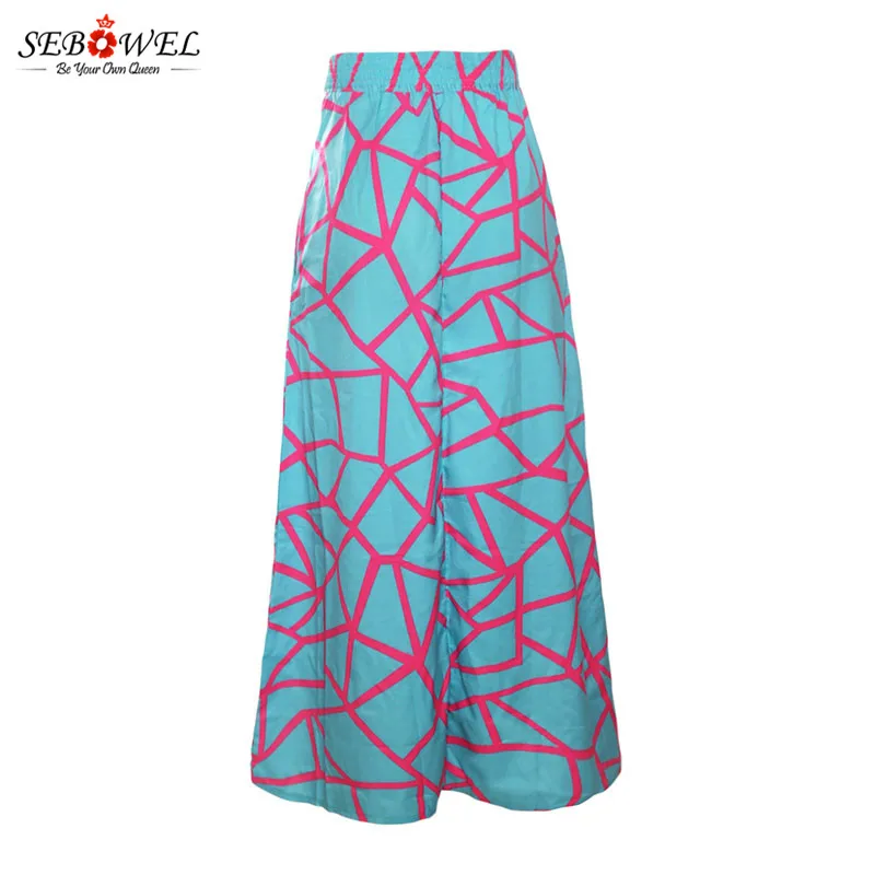 Pink-Mint-Scattered-Crack-Flowy-Maxi-Skirt-LC65036-3-4