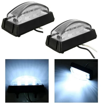 New Arrival 2Pcs 6 LEDs 12/24V White Front/Side Marker Light Lamp For Truck
New Arrival 2Pcs 6 LEDs 12/24V White Front/Side Marker Light Lamp For Truck