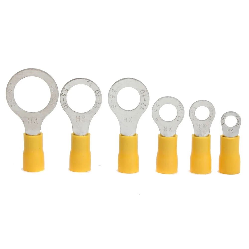 M5 M8 M10 M13 Yellow Rubber PVC Terminals Insulated Ring Connector RC 4.0-6.0mm 12-10AWG 10pcs/lot
M5 M8 M10 M13 Yellow Rubber PVC Terminals Insulated Ring Connector RC 4.0-6.0mm 12-10AWG 10pcs/lot