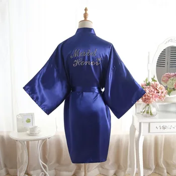 Rhineston " Maid of honor "Letter Robe Women Short Robe Gown Kimono Wedding Bride Bridesmaid Robes Dressing Bathrobe Pajamas
Rhineston " Maid of honor "Letter Robe Women Short Robe Gown Kimono Wedding Bride Bridesmaid Robes Dressing Bathrobe Pajamas