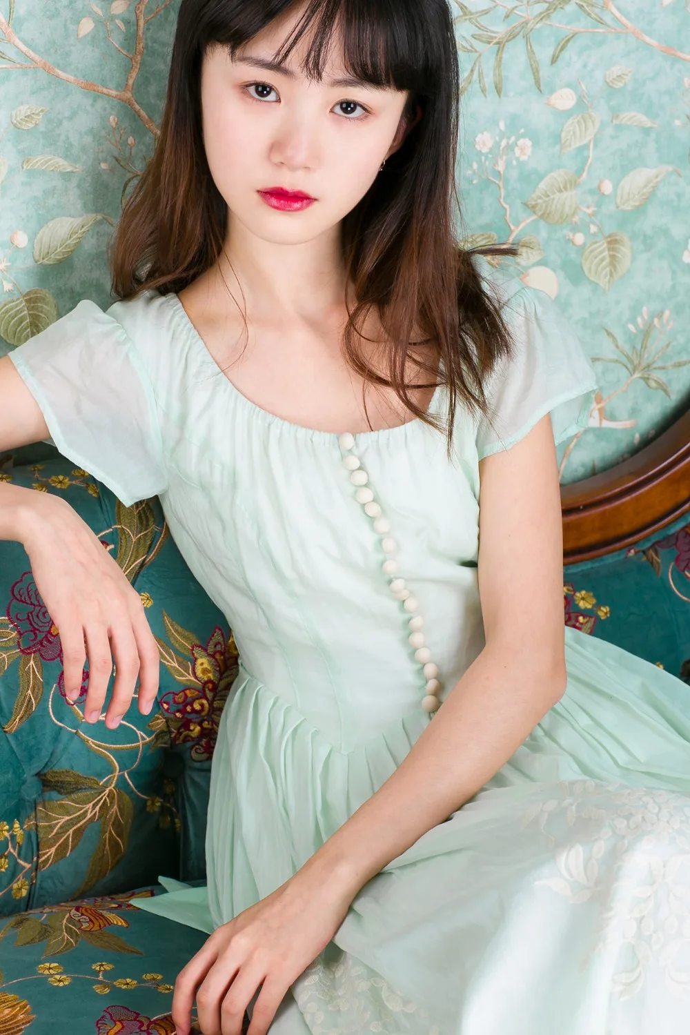 LYNETTE'S CHINOISERIE Summer New arrival Original Design Women mint green vintage royal slim 100% embroidered cotton dress
LYNETTE'S CHINOISERIE Summer New arrival Original Design Women mint green vintage royal slim 100% embroidered cotton dress