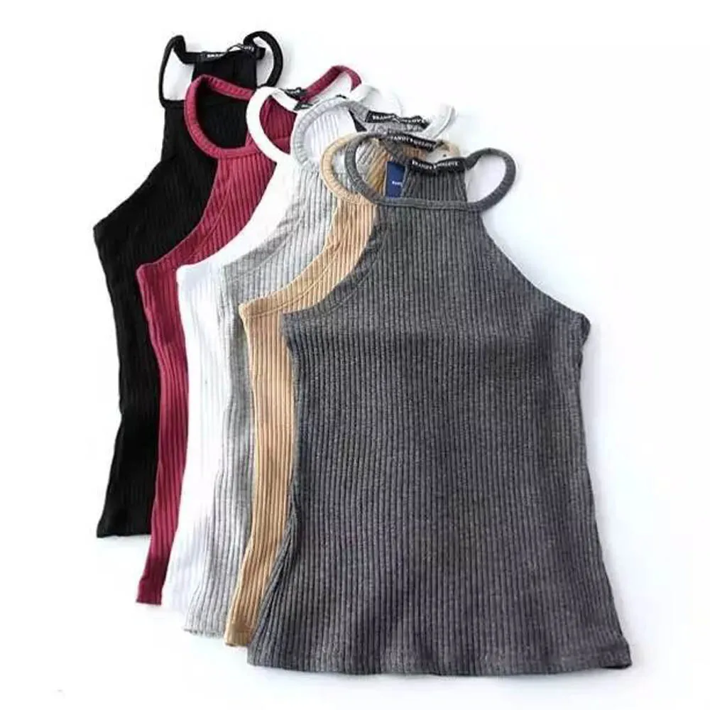 FIRSTTO Sexy Fitness Slim fit Tight Camis Spaghetti Strap Crop Tops Tank Knitted Ribbed Striped Line Short Tee 6 Colors
FIRSTTO Sexy Fitness Slim fit Tight Camis Spaghetti Strap Crop Tops Tank Knitted Ribbed Striped Line Short Tee 6 Colors