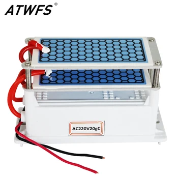 

ATWFS Ozone Generator 220v Ozonator 20g Ozon Air Purifier Home Air Cleaner 4 Sheets Ozonizer Plates Sterilization Deodorization