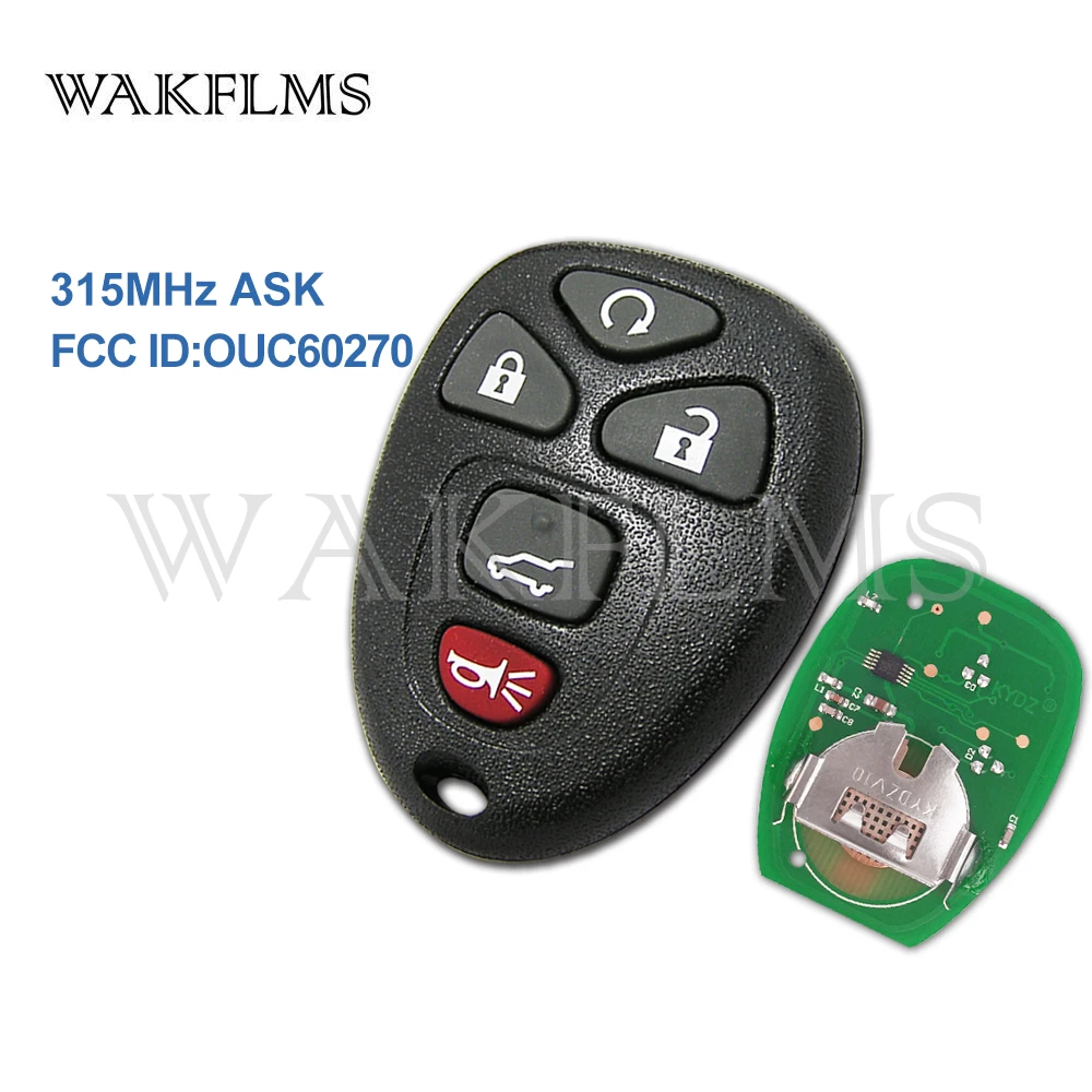 2PCS 5 Button Remote Key 315MHz Fob for Chevrolet Buick Cadillac Enclave Escalade Equinox Suburb Traverse OUC60270 2PCS
2PCS 5 Button Remote Key 315MHz Fob for Chevrolet Buick Cadillac Enclave Escalade Equinox Suburb Traverse OUC60270 2PCS