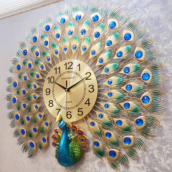 Luxury Peacock Wall Clock Modern Design Silent Living Room Mirror Clocks Wall Watch Reloj Creative Wall Clock Home Decoration
Luxury Peacock Wall Clock Modern Design Silent Living Room Mirror Clocks Wall Watch Reloj Creative Wall Clock Home Decoration