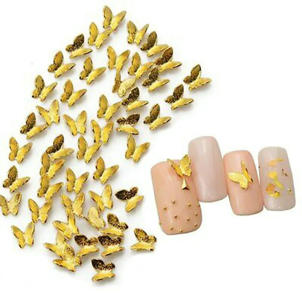 10 Pcs/Lot Nail Art 3D Metal Glitter Butterfly Decoration Golden Alloy Jewelry UV Gel False Nail Tips Art for Women
10 Pcs/Lot Nail Art 3D Metal Glitter Butterfly Decoration Golden Alloy Jewelry UV Gel False Nail Tips Art for Women