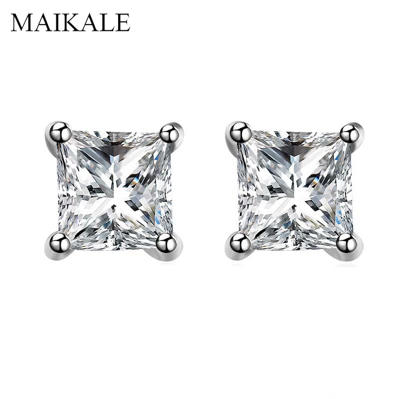 MAIKALE Simple Square Cubic Zirconia Stud Earrings for Women Gold Silver Colorful 4 Claws CZ Small Earrings Korean Earrings Gift
MAIKALE Simple Square Cubic Zirconia Stud Earrings for Women Gold Silver Colorful 4 Claws CZ Small Earrings Korean Earrings Gift